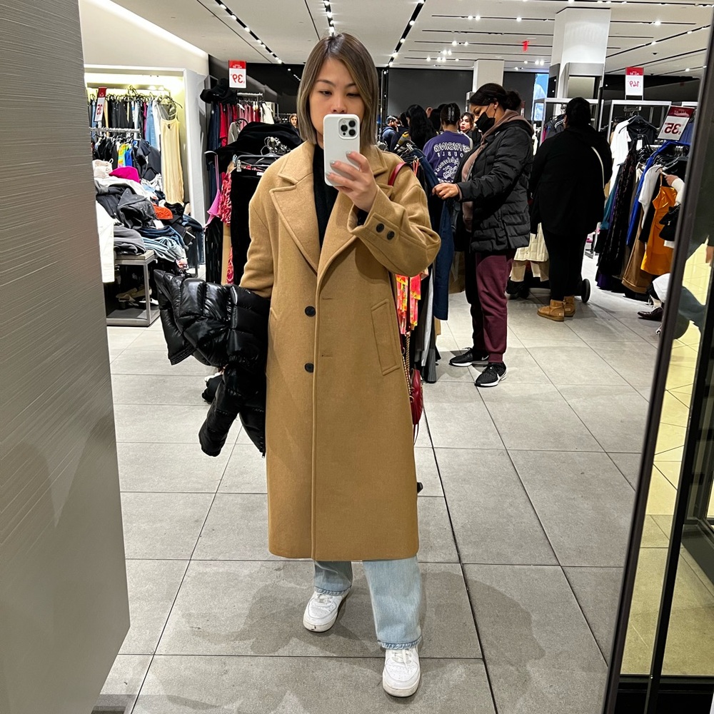 Zara Camel Oversized Coat - Picture 1 of 6